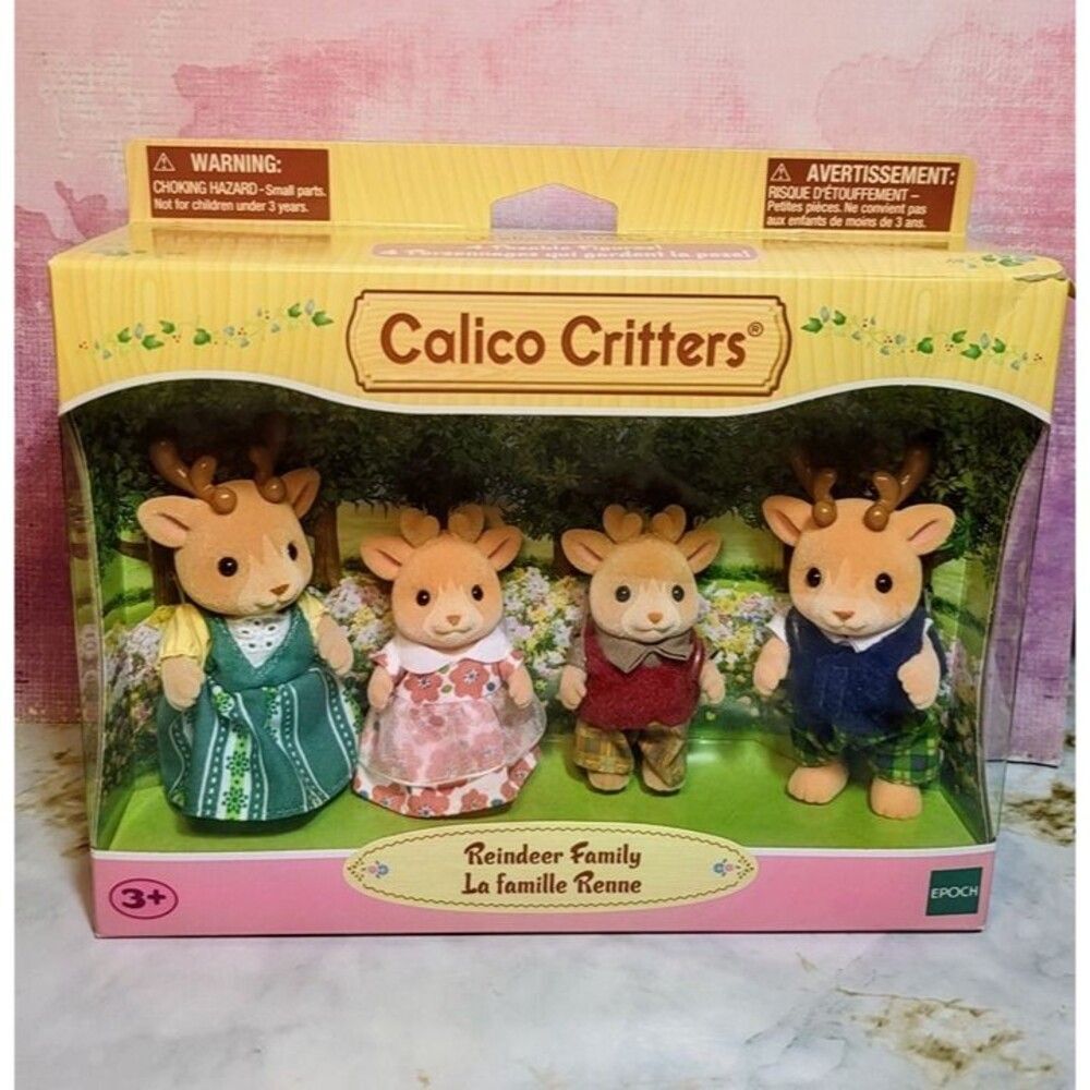 Calico Critters Sylvanian Families Reindeer Family FACTORY SEALED HTF!